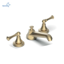 Aquacubic Niedrigbogengold weit verbreitete Toiletten -Badezimmerbecken Wasserhahn Bronze